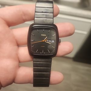 Black metal Fossil watch